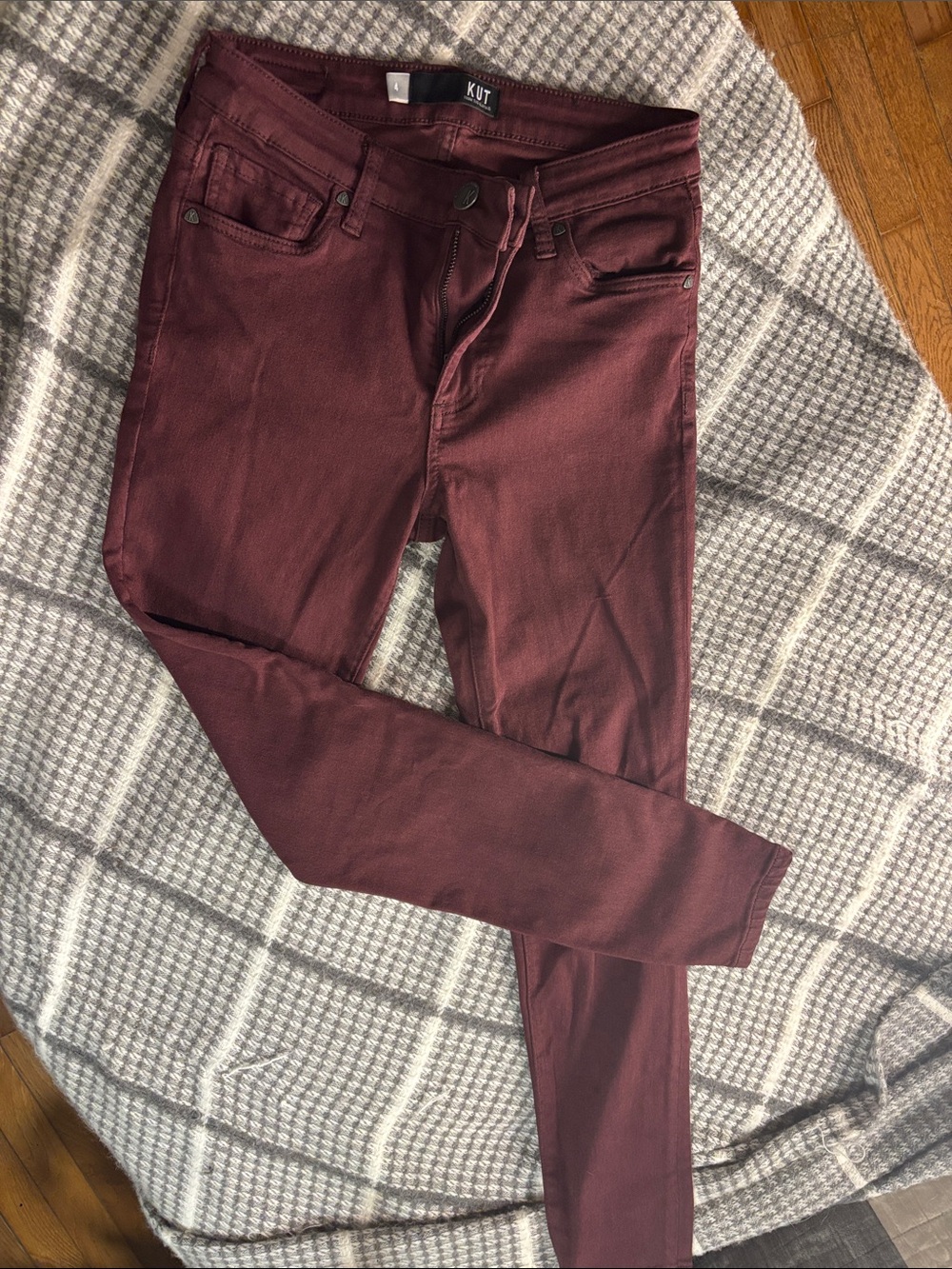Kut from the Kloth Burgundy Skinny Jeans for Women
